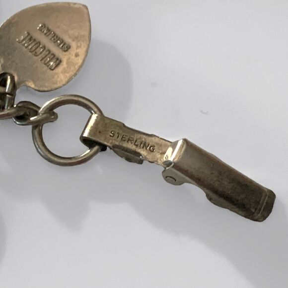 Sterling Silver Beta Sigma Phi Sorority Star Heart Charm Bracelet - Picture 9 of 9